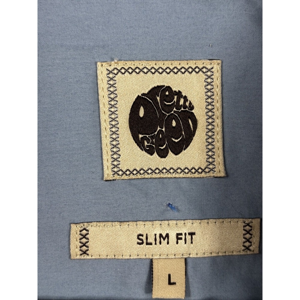 Pretty Green Paisley Shirt L Floral Slim Fit Mod Retro Britpop - Picture 4 of 11